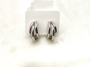 Silver Triple Hoop Earrings
