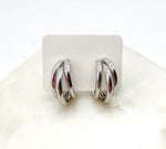 Silver Triple Hoop Earrings