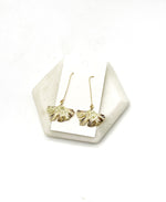Gold Leaf Dangle Metal Earrings
