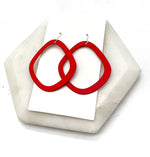 Red Emma Metal Earrings
