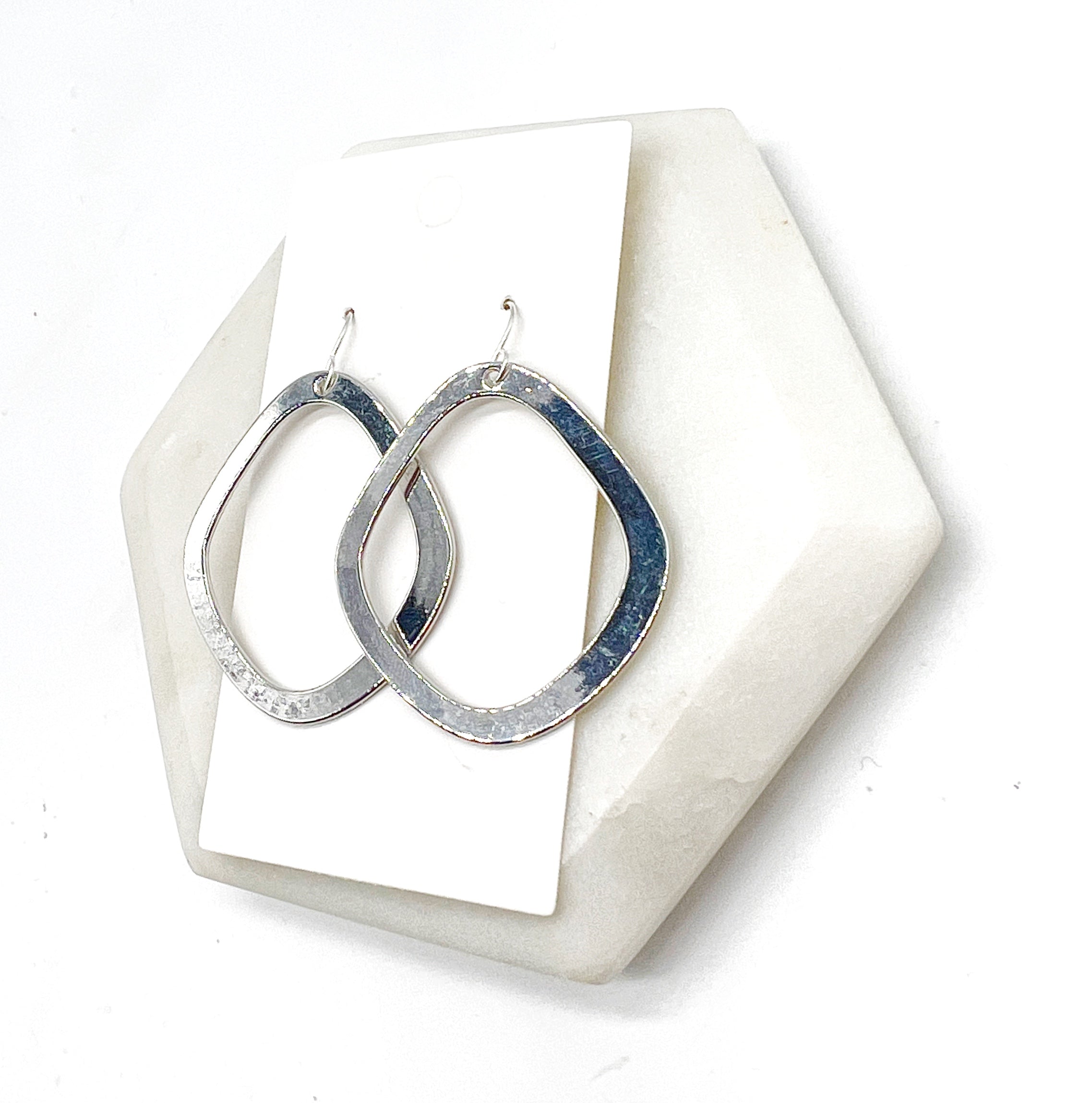 Silver Emma Metal Earrings