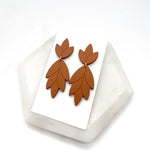 Rust Flora Acrylic Statement Earrings