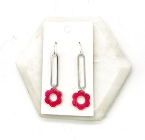 Berry Blossom  Long Drop Earrings