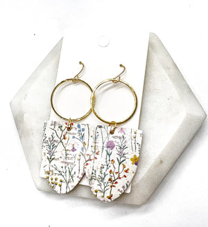 Bouquet Floral Adele Leather Earrings