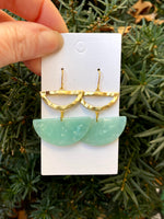 Mint Green Luna Earrings