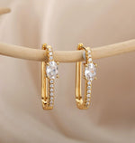 Gold CZ Statement Huggie Hoop