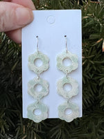 Cream Blossom Trio Acrylic Earrings