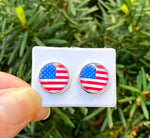 American Flag Stud Earrings