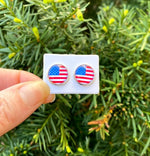 American Flag Stud Earrings
