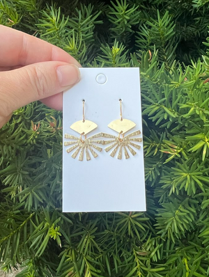 Sunnie Gold Metal Earrings