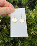 Gold Minimalist Disc Earrings