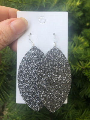 Gunmetal Glitter Marquis
