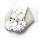 Silver Raye Embossed Earrings