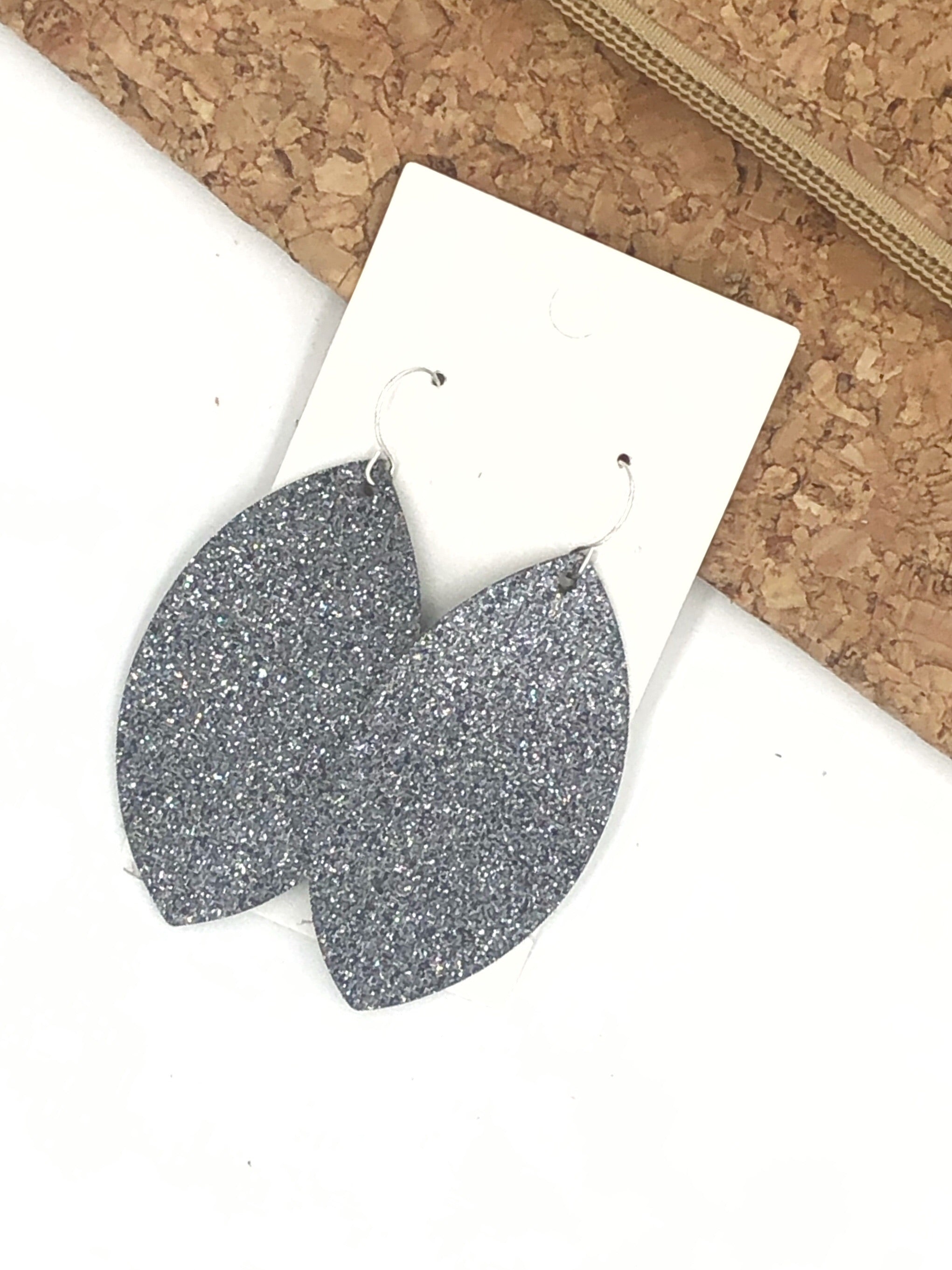 Gunmetal Glitter Marquis