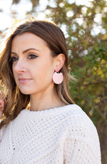 Wine Crescent Acrylic Earrings