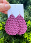 Mulberry Embossed Leather Teardrop