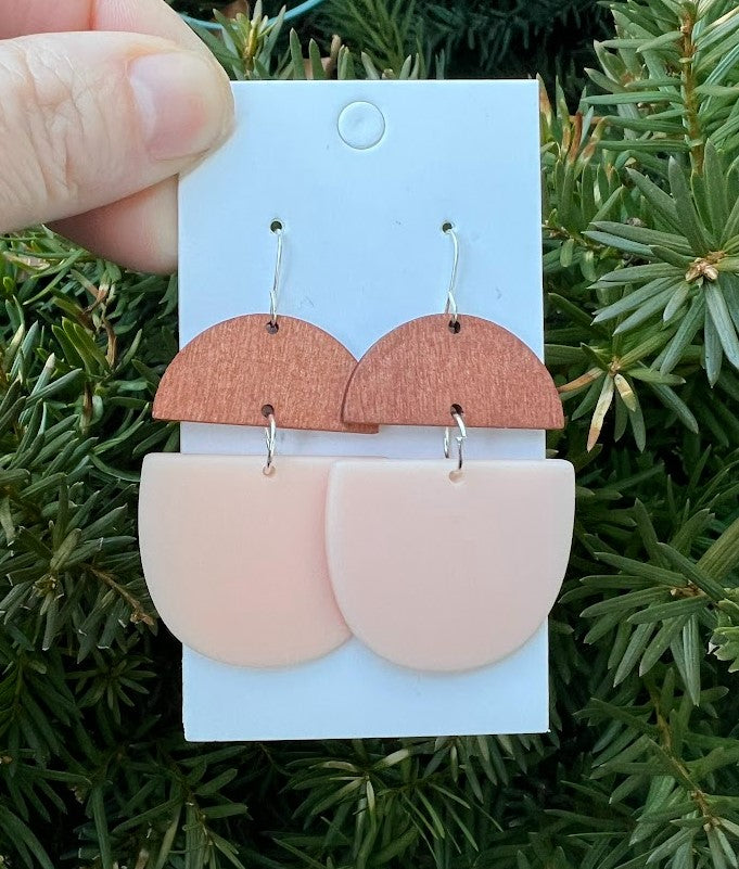Peach Deco Earrings
