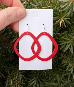 Red Emma Metal Earrings