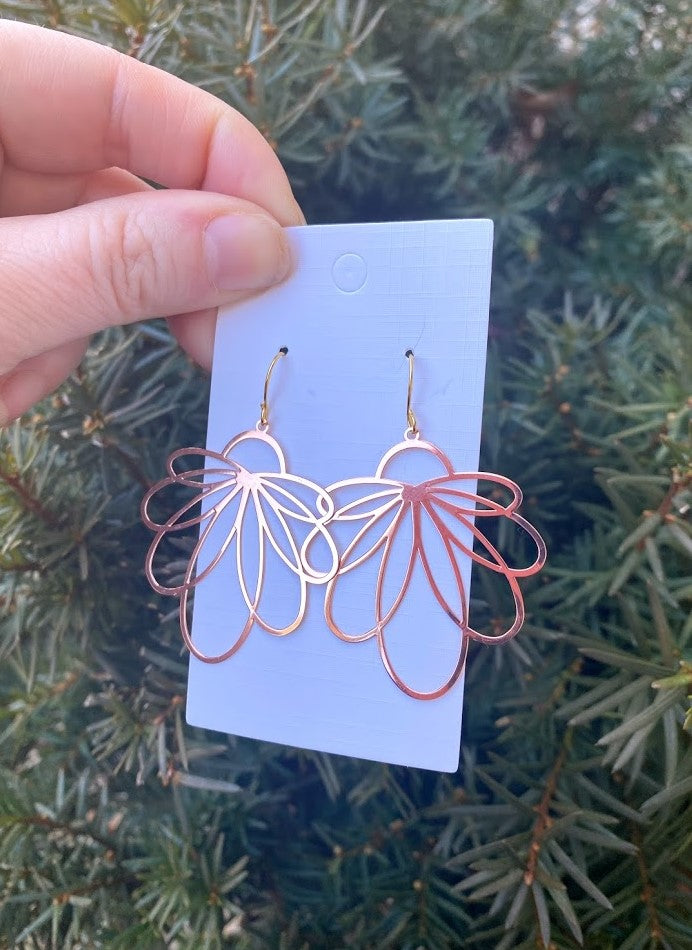 Rose Gold Loopy Earrings