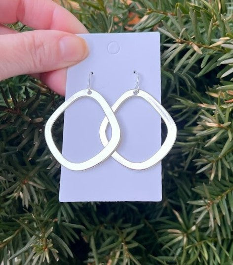 Silver Emma Metal Earrings