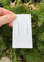 Silver Theader Bar Earrings