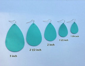 Berry Suede Leather Teardrop Earrings