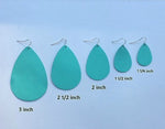 Rust Suede Leather Teardrop Earrings