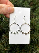 Star Hoop Metal Earrings