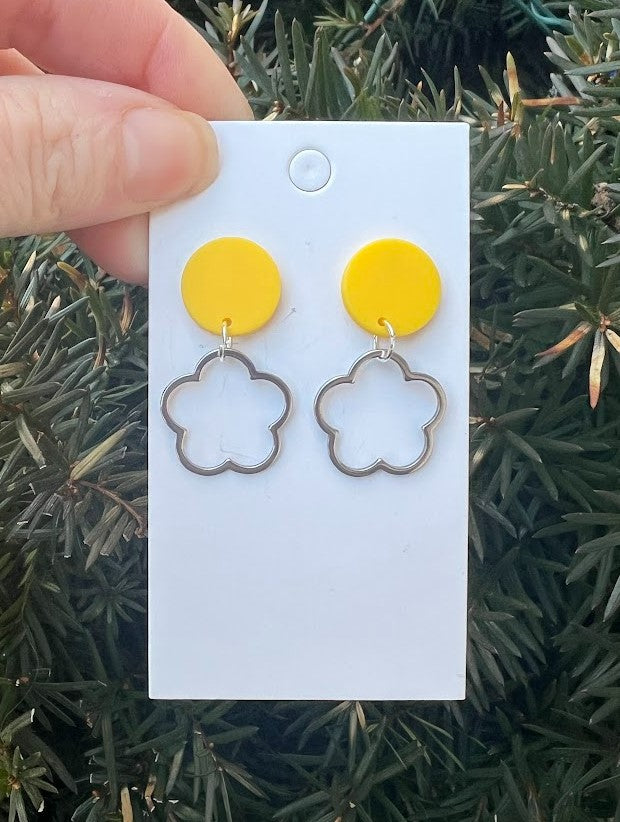 Yellow Mini Blossom Earrings